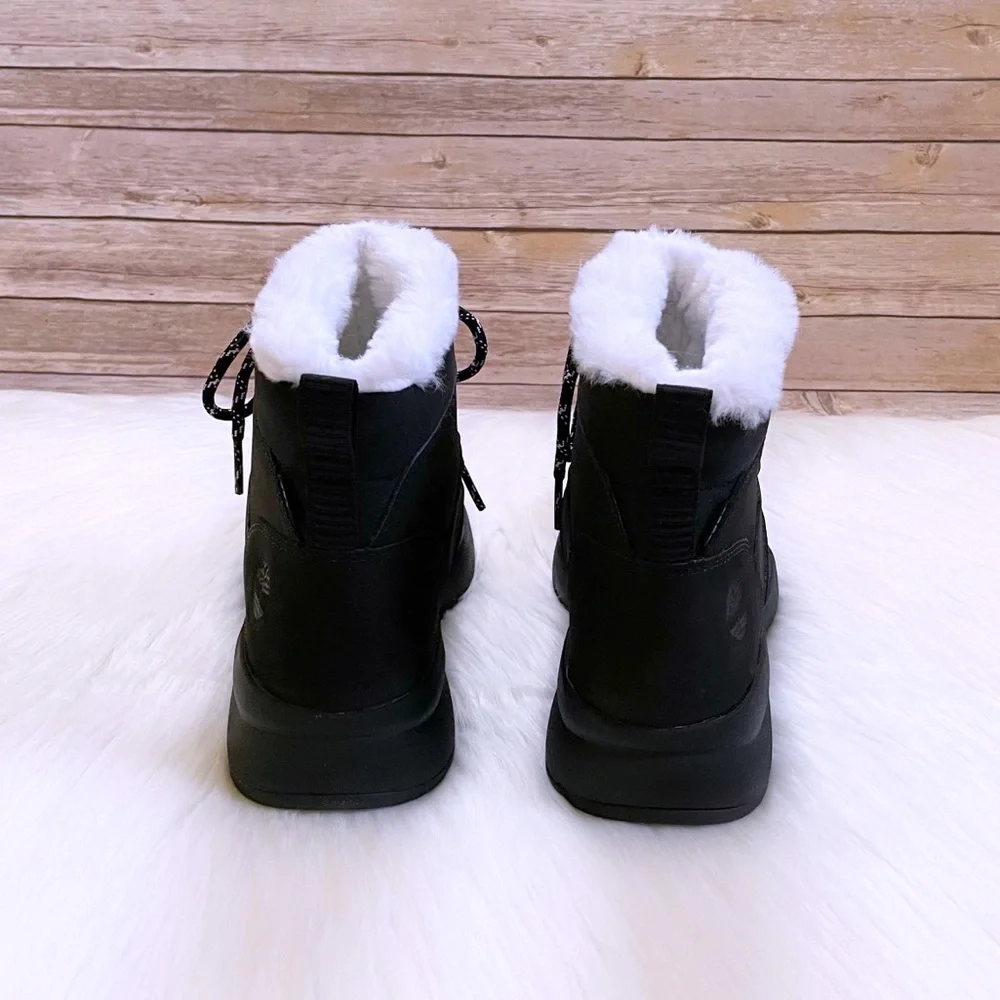 Timberland Women’s Boroughs Project Black Waterproof Winter Pull On Boots - Picture 6 of 7